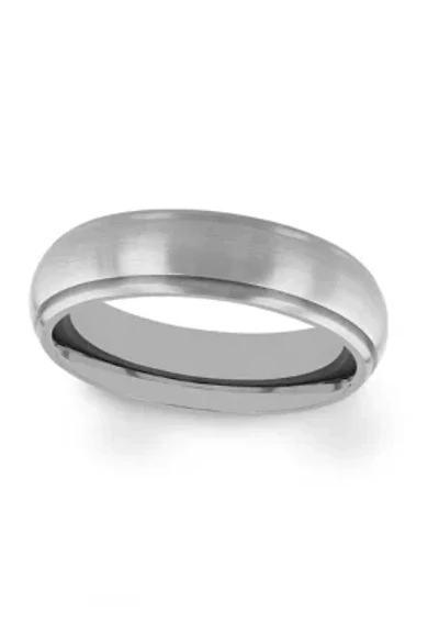 Domed Satin Finish Lightweight Band Titanium