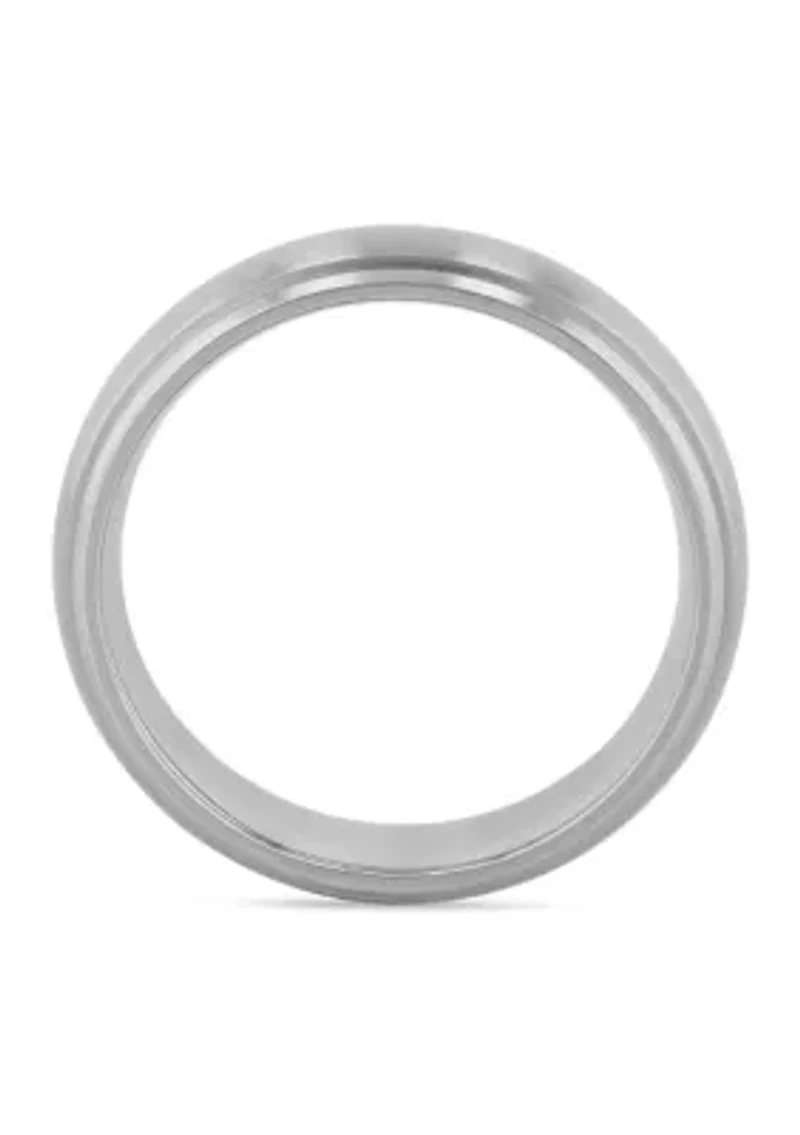 Domed Satin Finish Lightweight Band Titanium