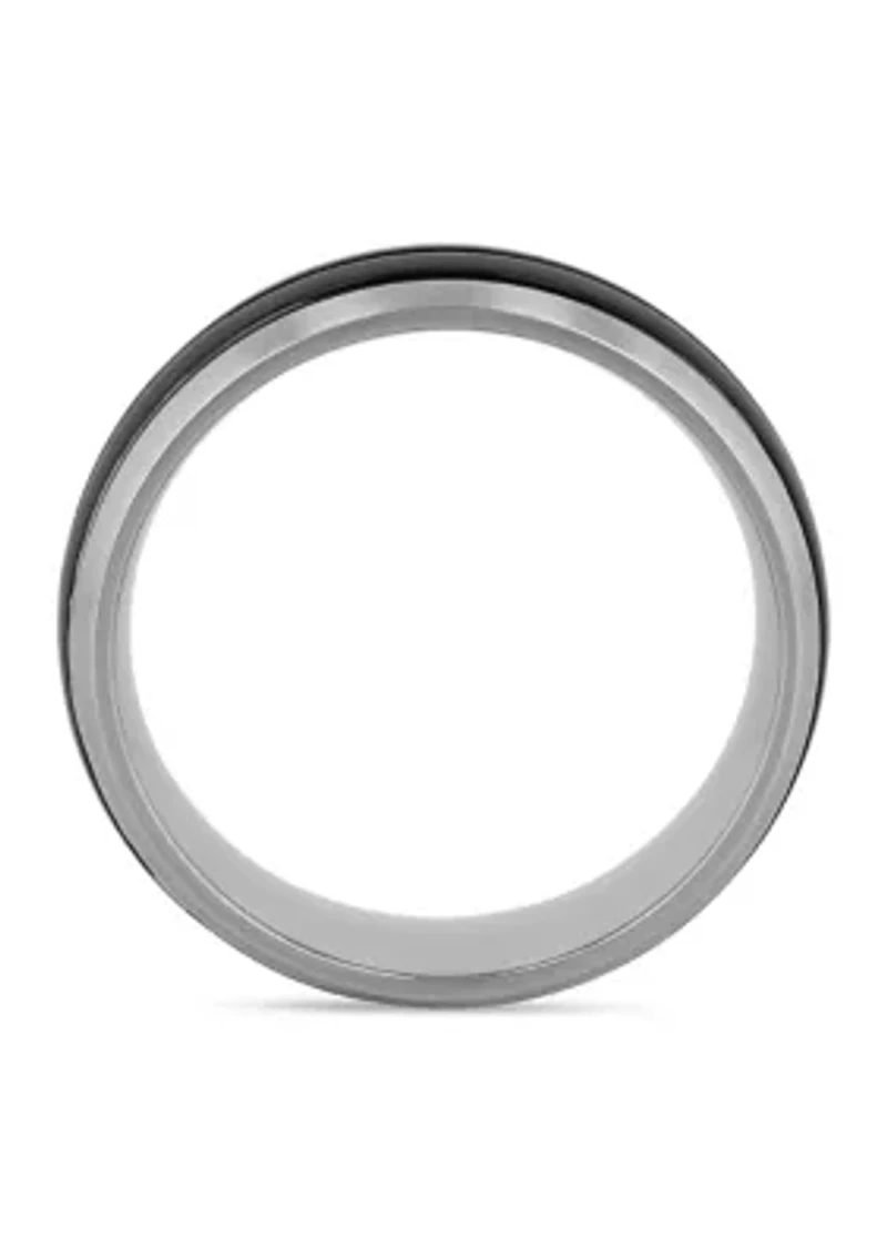Grooved Lightweight Band Two-Tone Titanium