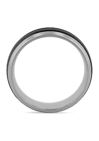 Grooved Lightweight Band Two-Tone Titanium