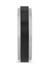 Brushed Step Edge Band Two-Tone Tantalum