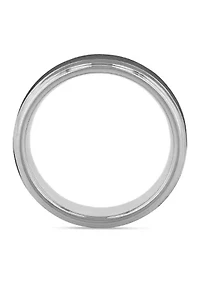 Brushed Step Edge Band Two-Tone Tantalum