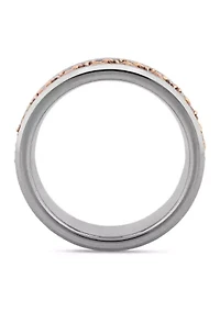 Braided Satin Finish Band Two-Tone Tantalum