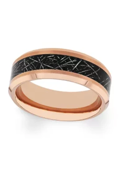 Beveled Edge Band Rose-Tone Tantalum
