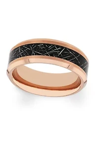Beveled Edge Band Rose-Tone Tantalum