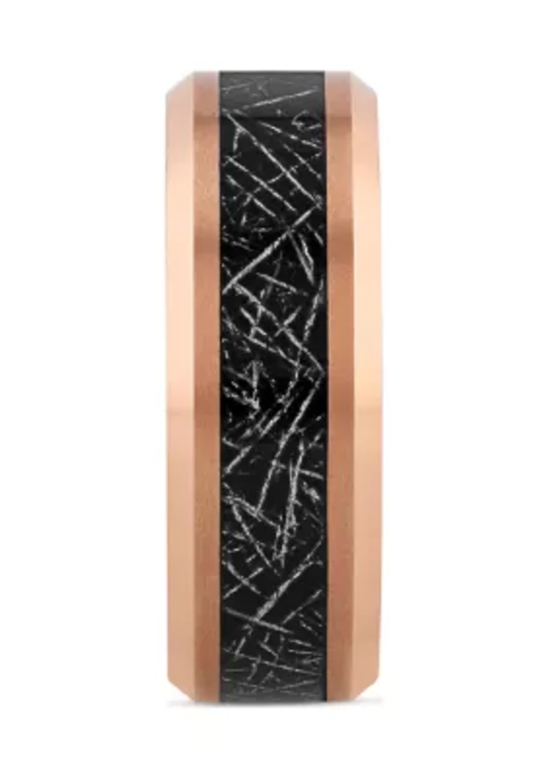 Beveled Edge Band Rose-Tone Tantalum