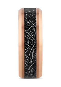 Beveled Edge Band Rose-Tone Tantalum