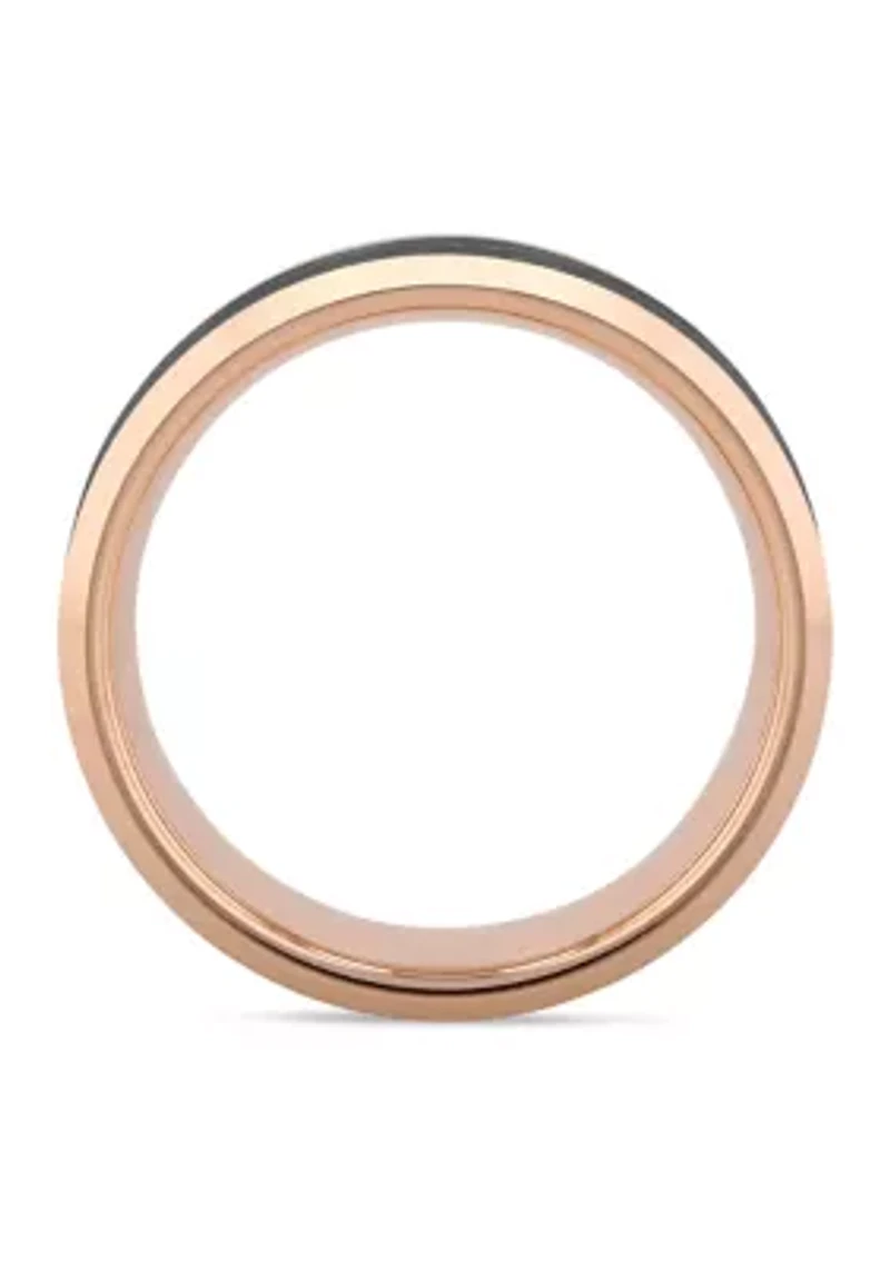 Beveled Edge Band Rose-Tone Tantalum