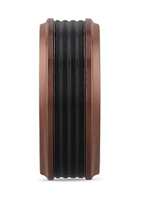 Grooved Step Edge Band Two-Tone Tantalum