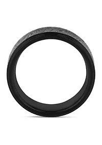Textured Step Edge Band Black Tantalum