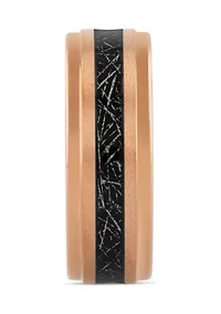Satin Finish Step Edge Band Rose-Tone Tantalum