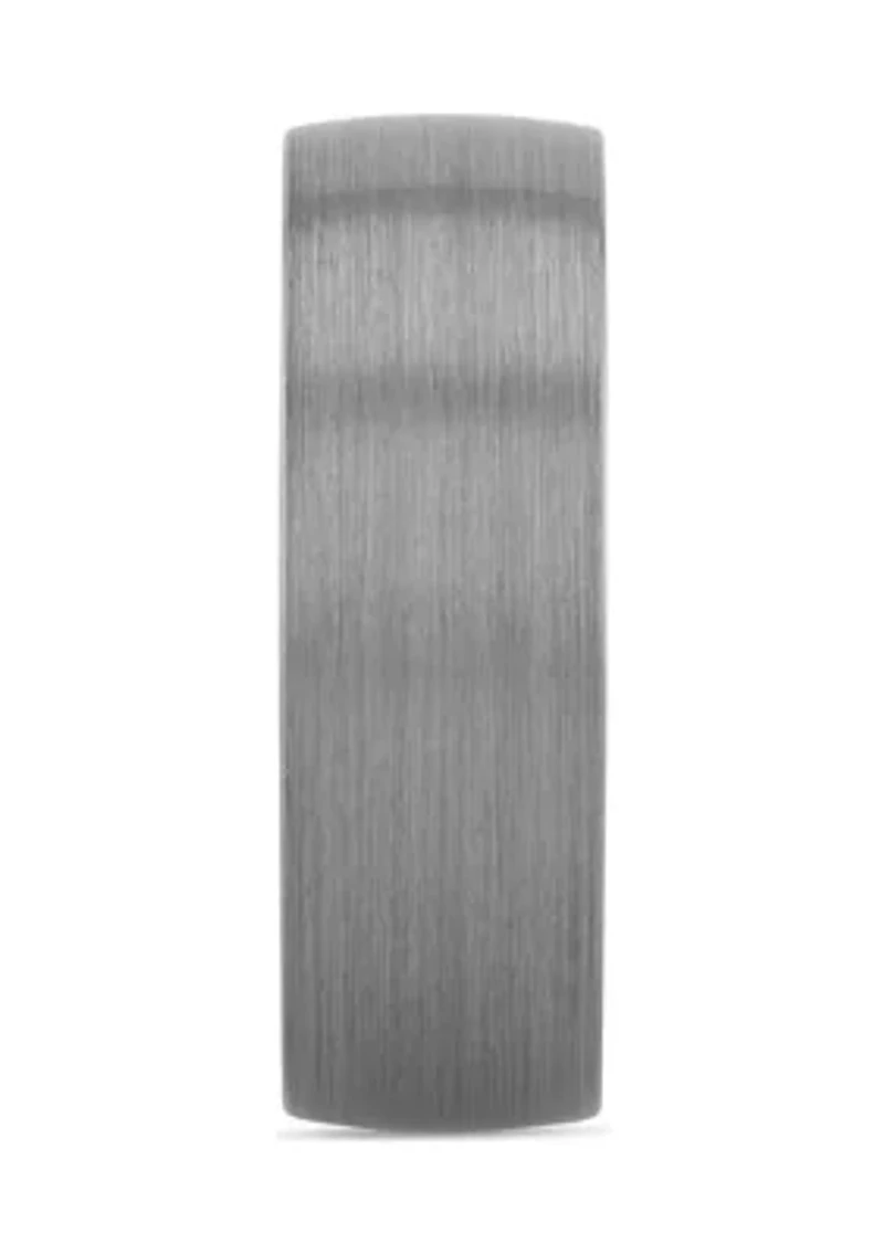 Brushed Coin Edge Band Two-Tone Tantalum