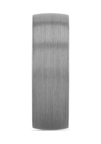 Brushed Coin Edge Band Two-Tone Tantalum