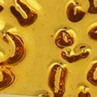 Textured Inlay Step Edge Band Gold-Tone Tantalum