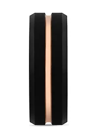 Grooved Beveled Edge Band Two Tone Tantalum