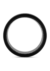 Grooved Satin Finish Band Two-Tone Tantalum