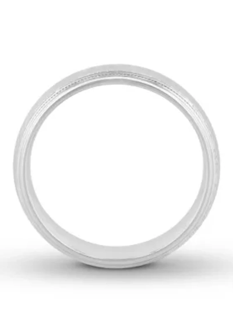 Hammered Milgrain mm Wedding Band .925 Sterling Silver