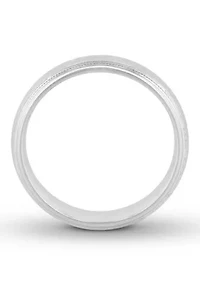 Hammered Milgrain mm Wedding Band .925 Sterling Silver