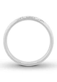 Swirl Cut Milgrain mm Wedding Band .925 Sterling Silver