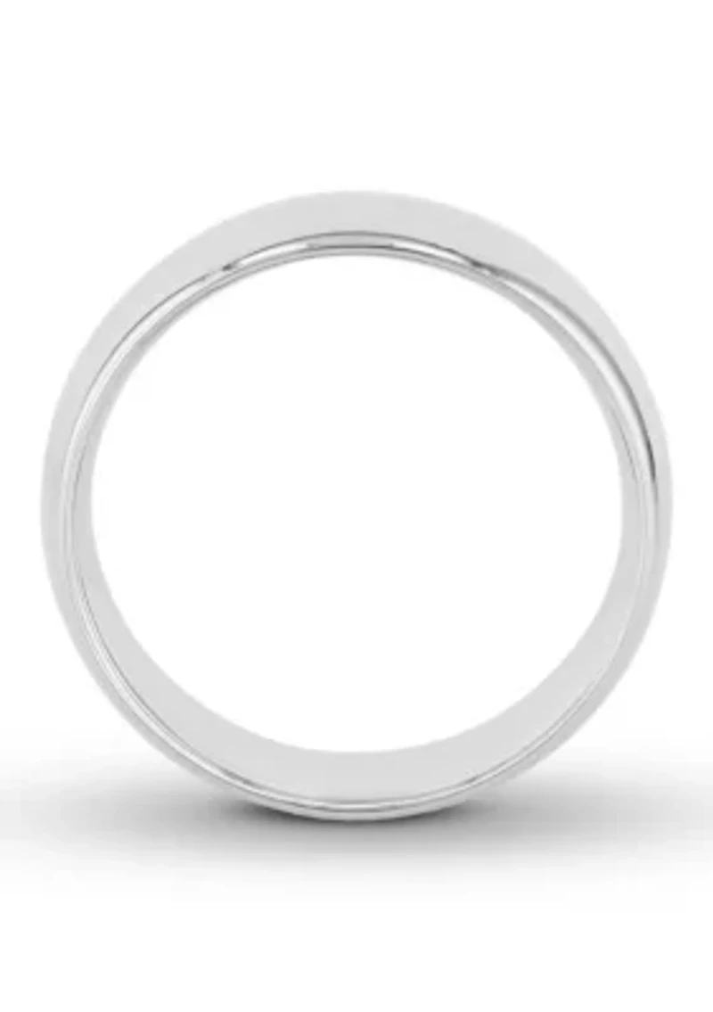 Plain Polished 8 Millimeter Wedding Band .925 Sterling Silver