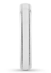 Polished Milgrain 4 Millimeter Wedding Band .925 Sterling Silver