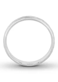 Hammered Milgrain mm Wedding Band .925 Sterling Silver