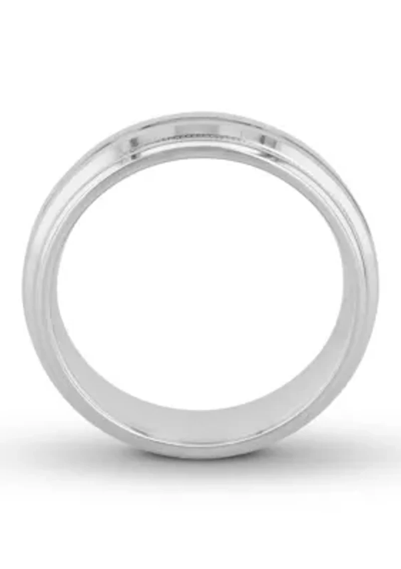Grooved Milgrain mm Wedding Band .925 Sterling Silver