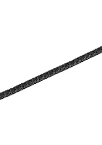 Black Spinel and .925 Sterling Silver 4MM Tennis Bracelet with Oxidized Finish