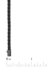 Black Spinel and .925 Sterling Silver 4MM Tennis Bracelet with Oxidized Finish