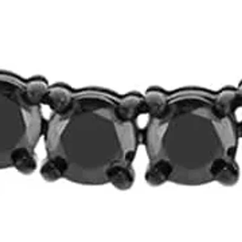 White Topaz and .925 Sterling Silver 4MM Tennis Necklace