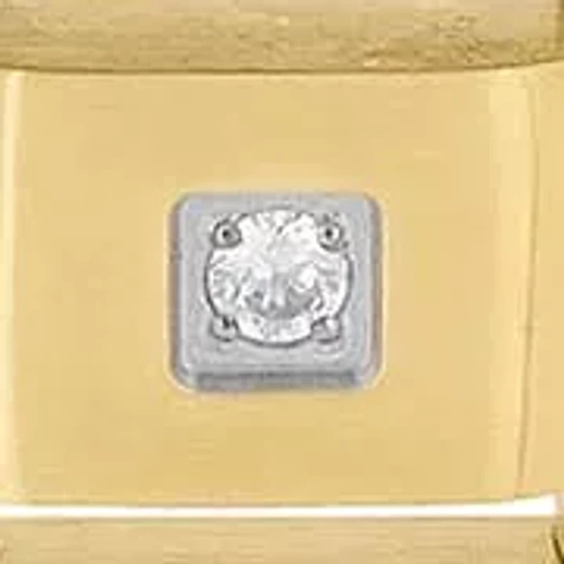 Lab Created 1/4CTW Lab-Grown Diamond Men's Stainless Steel Bracelet with Yellow Finish