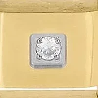 Lab Created 1/4CTW Lab-Grown Diamond Men's Stainless Steel Bracelet with Yellow Finish