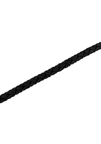 Men's Stainless Steel and Grey Leather Braid Bracelet with Fancy Clasp