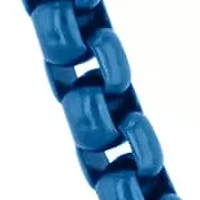 Men's Stainless Steel Blue Finish Rounded Box Fashion Chain