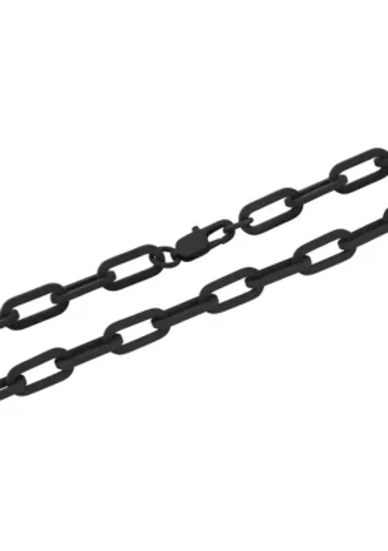 Men's Stainless Steel Yellow Finish Paper Clip 20" Chain