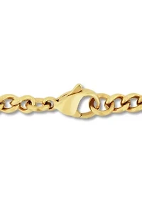 Lab Created 1/2CTW Lab Grown Diamond Men's Stainless Steel White and Yellow Two-tone Finish Cross Pendant