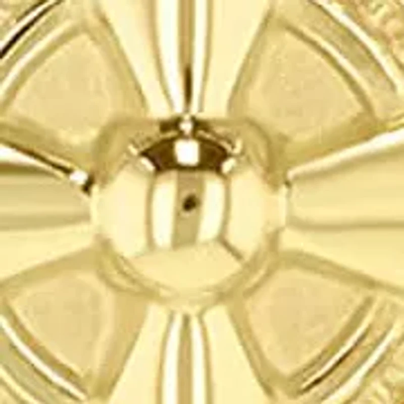 Lab Created .05CTW Lab Grown Diamond Men’s Stainless Steel Pendant With Yellow Finish