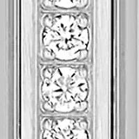 Lab Created .12CTW Lab Grown Diamond Stainless Steel Pendant