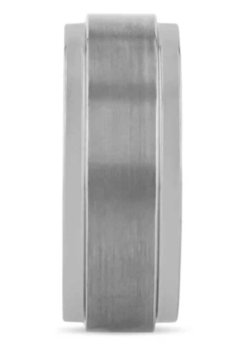 Step Edge 8mm Band in Tungsten