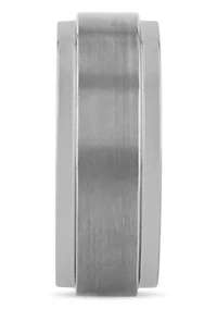 Step Edge 8mm Band in Tungsten