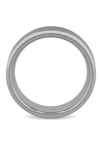 Grooved 8mm Band in Tungsten