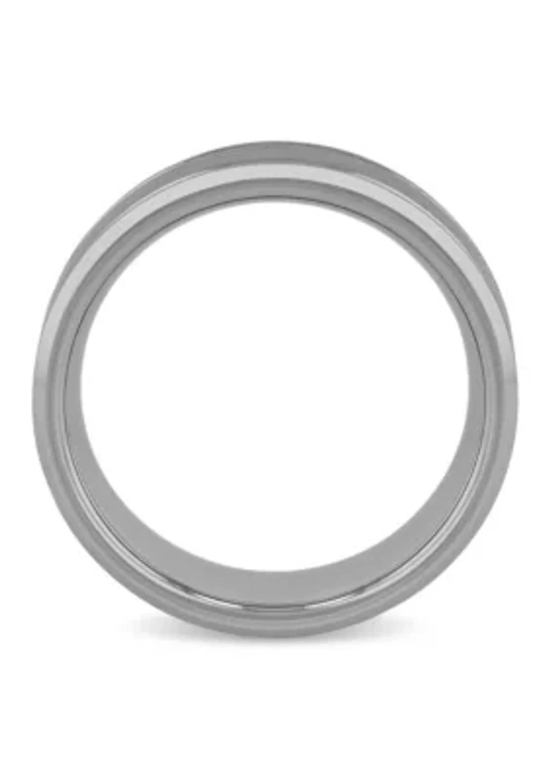 Grooved 8mm Band in Tungsten