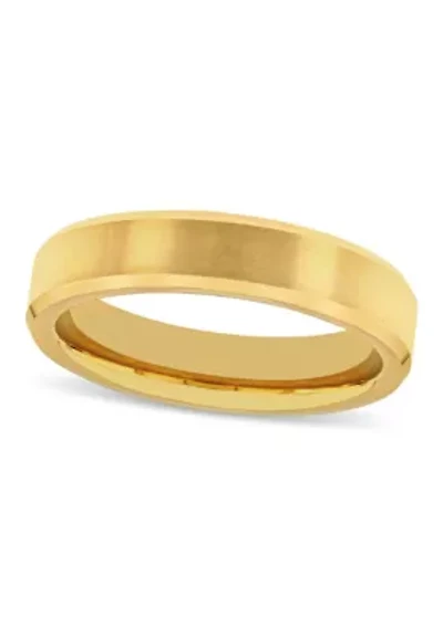 Beveled 5mm Band in Yellow Tungsten