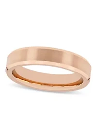 Beveled 5mm band in Rose Tungsten
