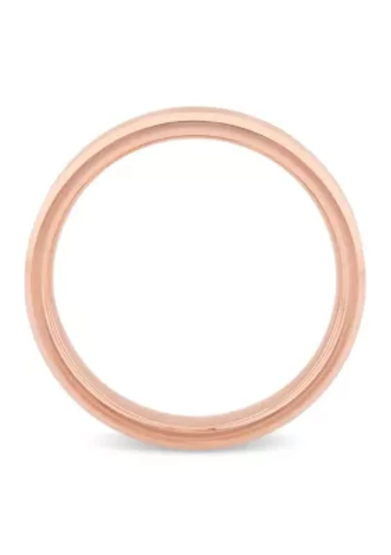 Beveled 5mm band in Rose Tungsten