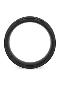 Grooved 9mm Band in Black Tungsten