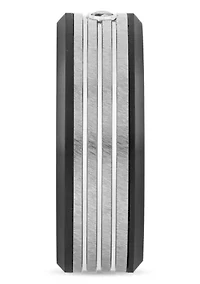 0.05 Black Diamond Grooved 8mm Band in Two-Tone Tungsten