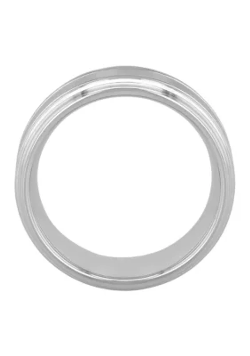 Grooved 9mm Band in Tungsten