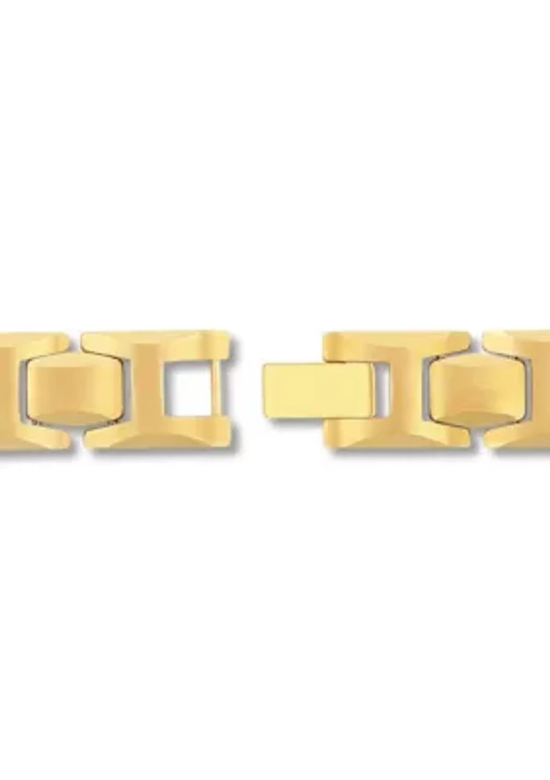 Men's Tungsten Yellow Finish Link Bracelet