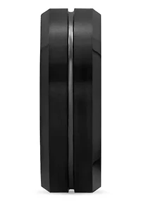 Grooved 8mm Beveled Band in Black Tungsten
